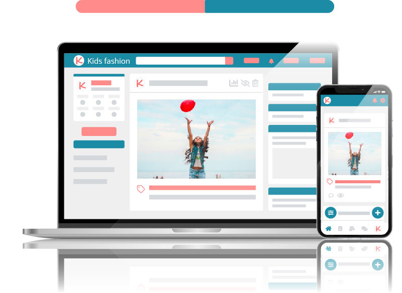 Pink and blue colour combination